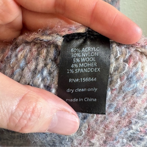 Le Superbe Overcast Cardigan Womens Medium Multicolored Boho Space Dye Knitted - Picture 6 of 12